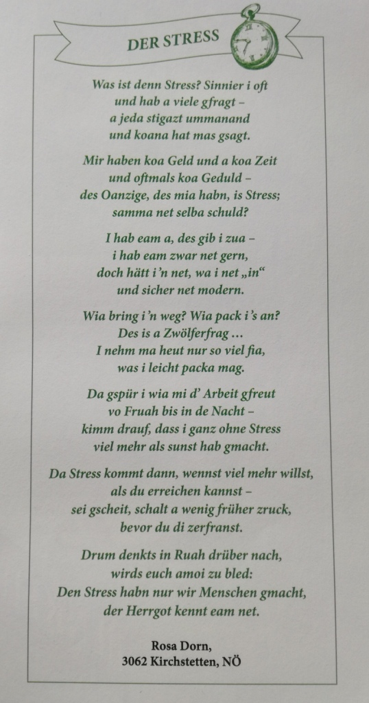 Gedicht zum Stress
